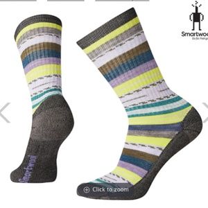 NWT Smartwool Women's Hike Striped  Crew Sock Large